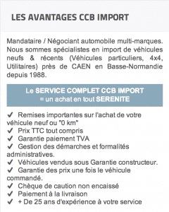 Avantages CCB Import