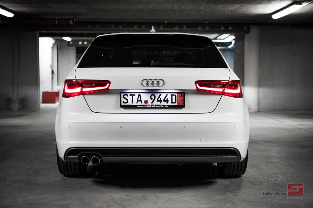 Vue arrière de l'Audi A3 vendue par Francis Clotilde