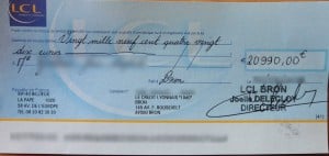 dépôt chèque de banque